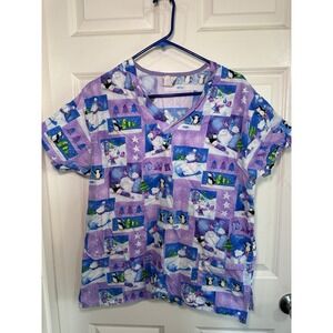 Women's Purple Scrub Top Size Medium